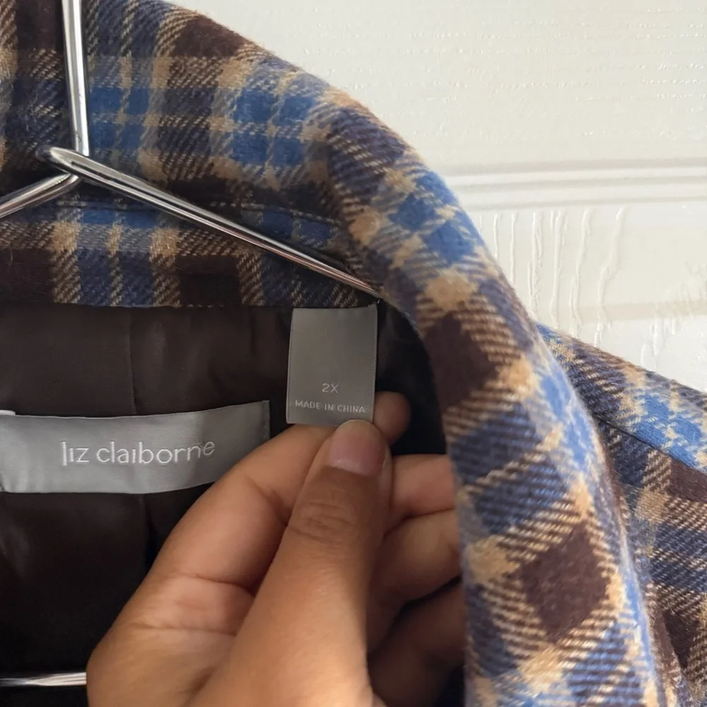 Plaid Wool Blend Blazer - Picture 5 of 9